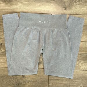 NVGTN Gray High Rise Seamless Leggings Size Large